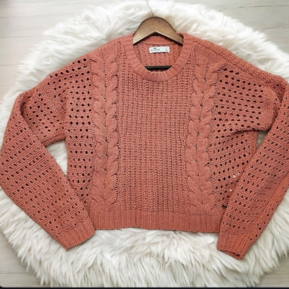 Hollister Pink nude knit sweater size S - Picture 5 of 11